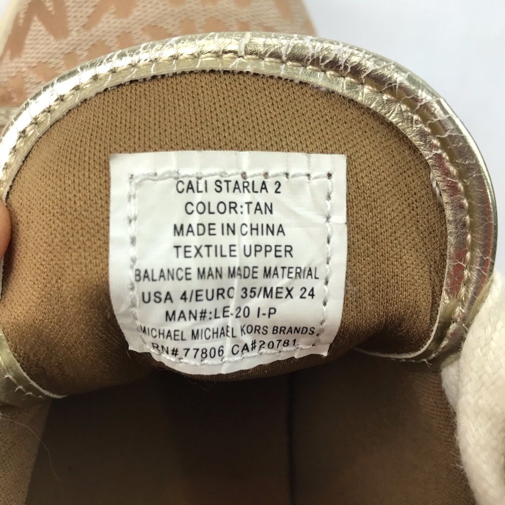 Michael Kors Cali Starla 2 Metallic Sneakers - Picture 3 of 5